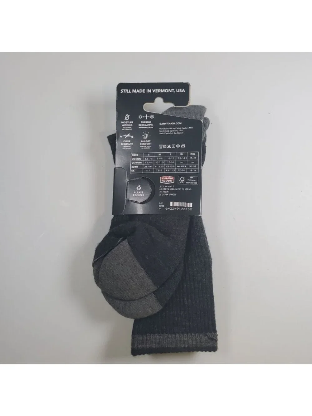 Darn Tough Work Midweight Cushioned Boot Socks Men Size Large New Merino Wool